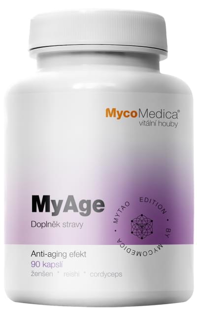 MycoMedica MyAge 90 kapslí + šťavnatá tyčinka ZDARMA + DÁREK ZDARMA