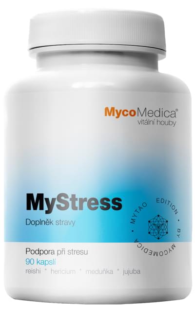 MycoMedica MyStress 90 kapslí + šťavnatá tyčinka ZDARMA + DÁREK ZDARMA
