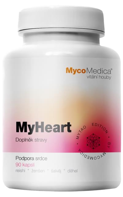 MycoMedica MyHeart 90 kapslí + šťavnatá tyčinka ZDARMA + DÁREK ZDARMA