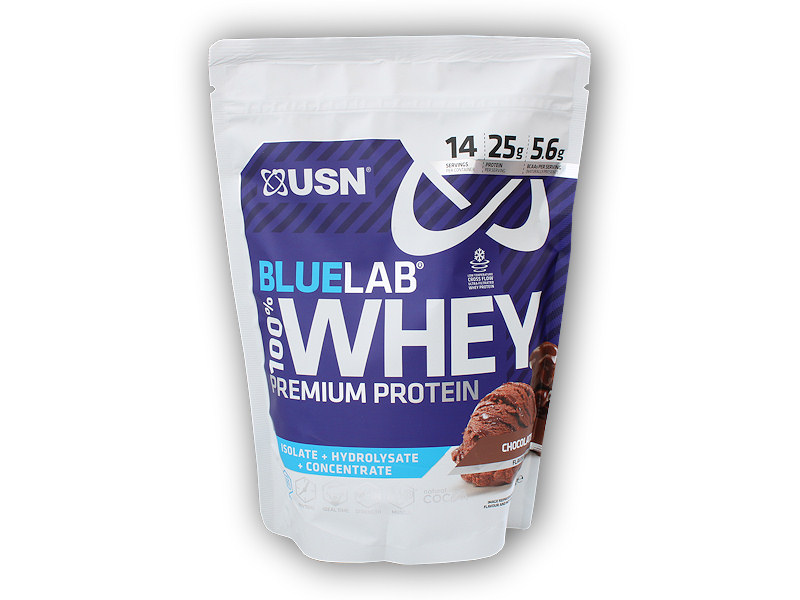 USN Bluelab 100% whey protein 476g + šťavnatá tyčinka ZDARMA Varianta: čokoláda + DÁREK ZDARMA