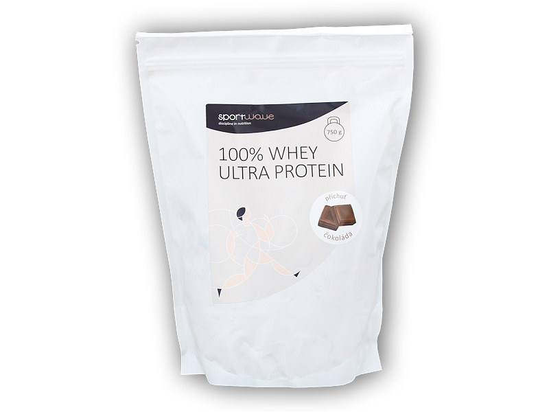 Sportwave 100% Whey ultra protein 750g + šťavnatá tyčinka ZDARMA Varianta: čokoláda + DÁREK ZDARMA