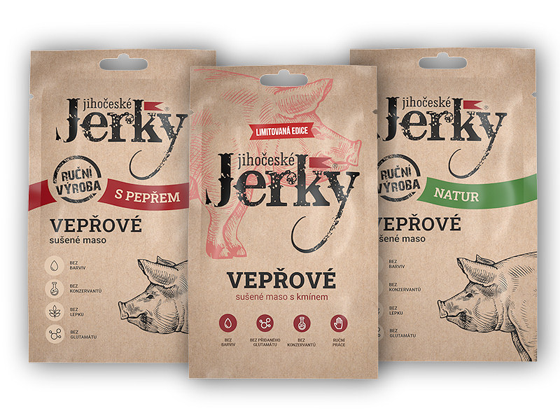Jihočeské Jerky Jihočeské jerky vepřové 20g Varianta: natur