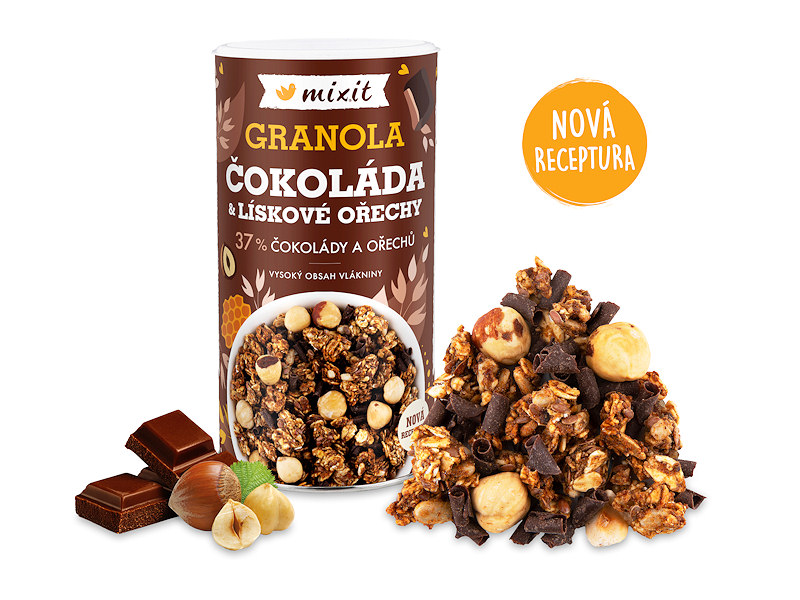 Mixit Granola z pece - Čokoláda a lískové ořechy 570g