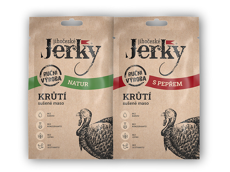 Jihočeské Jerky Jihočeské jerky krůtí 20g Varianta: s pepřem