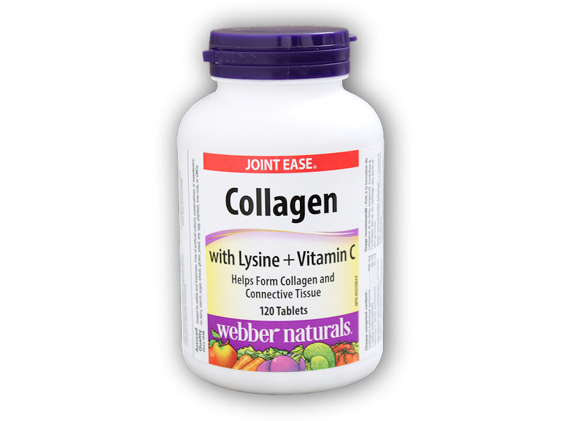 Webber Naturals Collagen + Lysine + Vitamín C 120 tablet + šťavnatá tyčinka ZDARMA + DÁREK ZDARMA