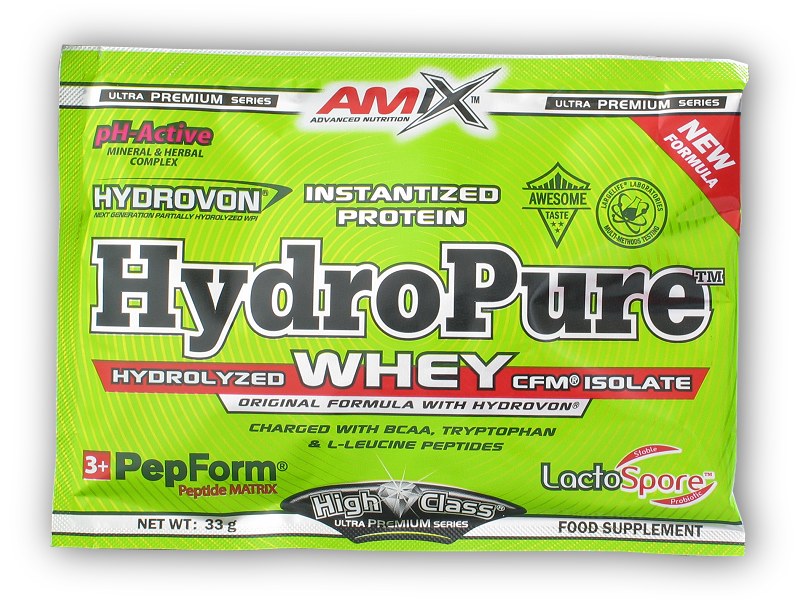 Amix High Class Series Hydro Pure Whey 33g sáček Varianta: double chocolate