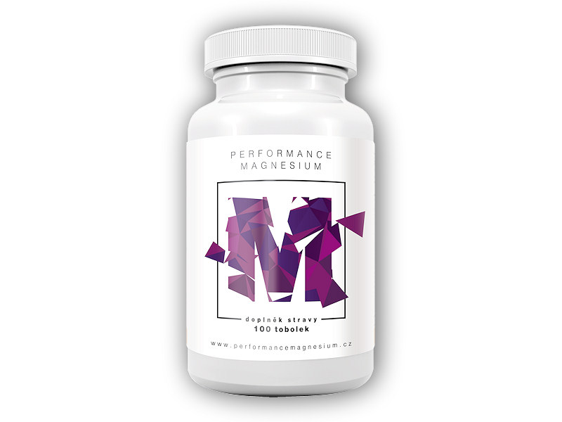 Performance Magnesium®, 1000 mg, Hořčík 200 mg + Vitamín B6 P5P, 100 vegan kapslí