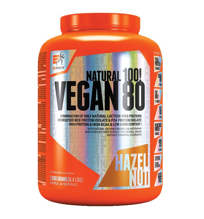 Extrifit Vegan 80 2000g Varianta: lískový ořech