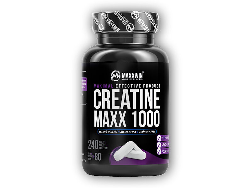 MAXXWIN Creatine MAXX 1000 ochucený 240 tablet Varianta: zelené jablko