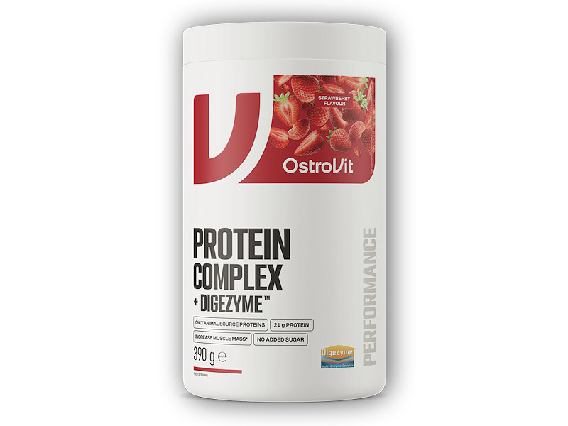 Ostrovit Protein complex + digezyme 390g Varianta: jahoda