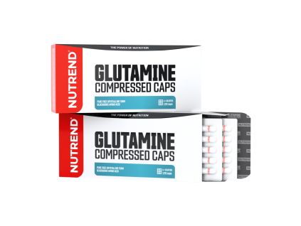 NUTREND Glutamine Compressed Caps (Příchuť Bez příchutě, Kapsle 120 kapslí)