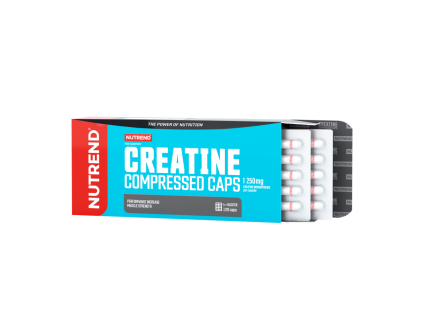 NUTREND Creatine Compressed Caps (Příchuť Bez příchutě, Kapsle 120 kapslí)