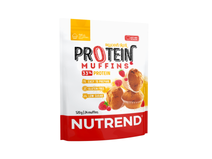 NUTREND Protein Muffins (Balení 520 g, Příchuť Vanilka & maliny)