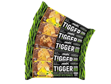 Tigger Zero Bar 60g 4+1 (Velikost balení 60 Gramů, Příchuť Karamel, Arašídové máslo)