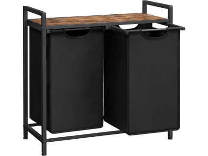 VASAGLE BLH201B01V1 92 literes szennyeskosár fekete színben