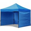 Nožnicový party stan,3x3m,modrá farba, silný a odolný stan krotí Vás ochráni pred nadmerným slnkom a dažďom. Má 3 steny, vďaka ktorým sa nebojí silného vetra