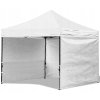 Nožnicový party stan,3x3m,biela farba, silný a odolný stan krotí Vás ochráni pred nadmerným slnkom a dažďom. Má 3 steny, vďaka ktorým sa nebojí silného vetra