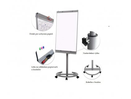 Flipchart Round BW Gray