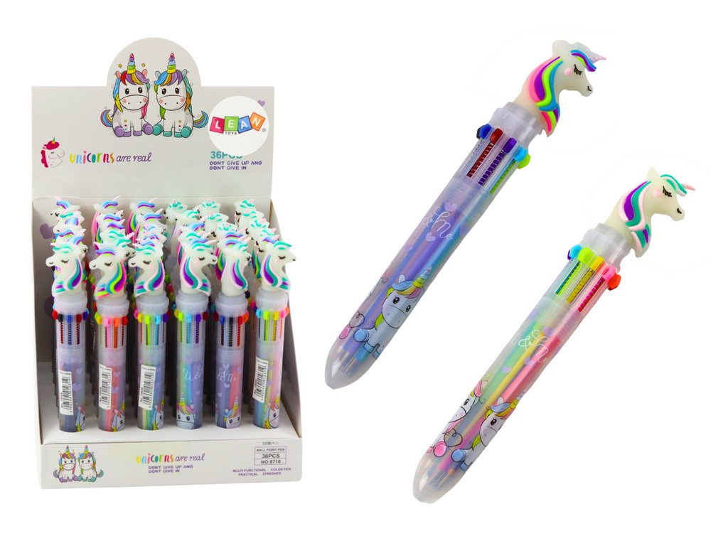 Jednorožec Pen Multicolor Automatic 10 barev Mix
