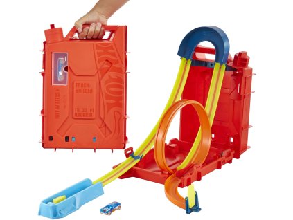 Sada kaskadérských kanystrů Hot Wheels + auto na hraní