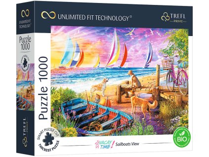 Puzzle 1000 Pohled na plachetnice Unlimited Fit Technology