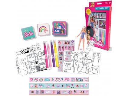 Barbie kreativní sada na výrobu oblečení + fixy