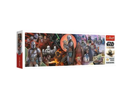 Star Wars Puzzle 1000 prvků panorama Dobrodružství Mandaloriana