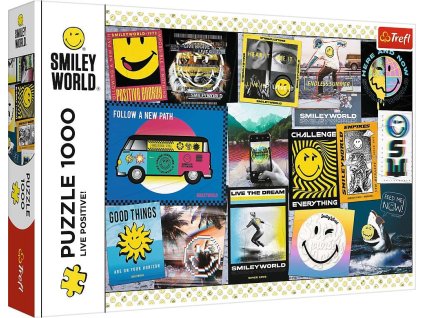 Smajlíkový svět Puzzle 1000 dílků Žij pozitivně!