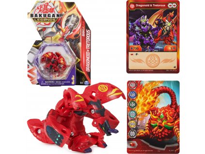 Bakugan Legends figurka Dragonoid x Tretorous v kartách