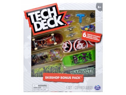 Tech Deck Sk8Shop sada 6 skateboardů Bonus Pack Darkstar + příslušenství