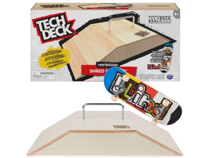 Sada dřevěné rampy Tech Deck Shred Pyramid + příslušenství