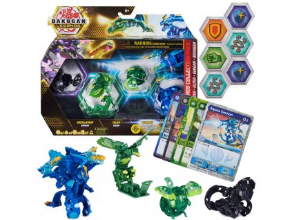 Seznam Bakugan Legends Auxillataur 5 figurek, BakuCores, karty