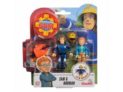 Simba Požárník Sam, 2 figurky Sama a Normana a příslušenství