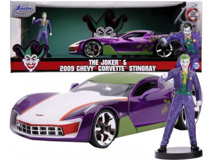 Jada 253255020 Joker Chevy Corvette Stingray kovové vozidlo s figurkou