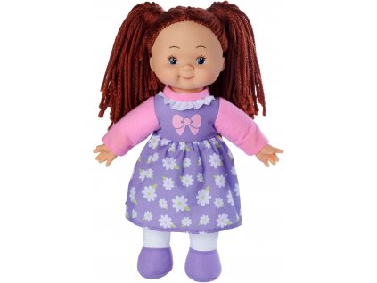 Hadrová panenka Dolly fialové šaty 38 cm