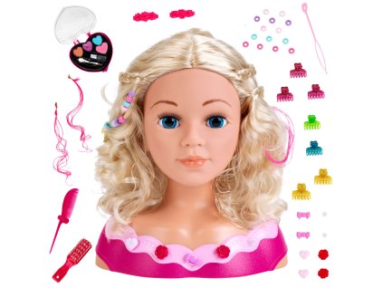 Klein velká hřebenová a stylingová hlava Princess Coralie + paleta make-upu