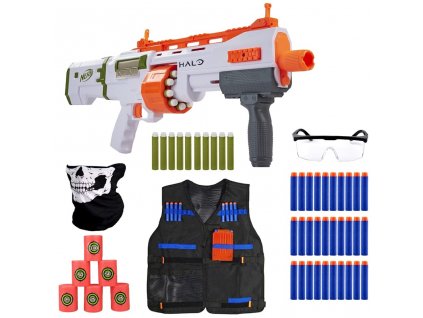 Nerf Halo Bulldog SG E9271+ vesta + terče + 30 šípů + brýle + šátek