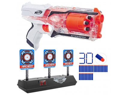 Nerf N-Strike Elite Strongarm Transparent E5753 + 30 šípů + elektronický štít