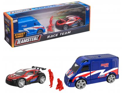 Teamsterz Závodní auto červené + servisní vozidlo
