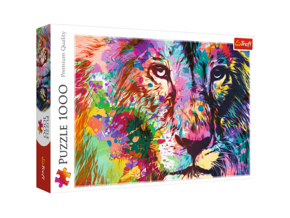 Puzzle 1000 barevný lev Trefl 10707