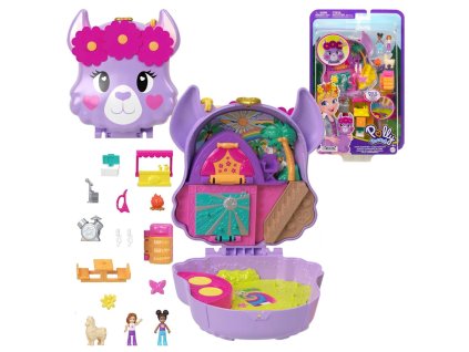 Mattel Polly Pocket Sada kompaktní Bivak Lama HKV33