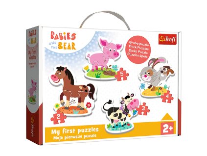 Puzzle Farma 4v1 Moje první puzzle Zvířátka na farmě Trefl