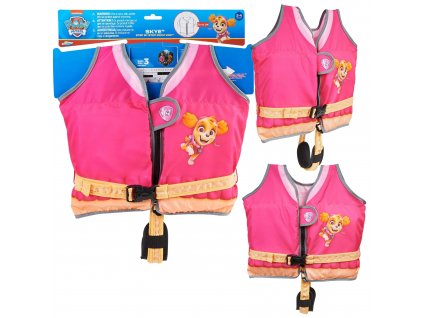 Paw Patrol Kapok pro děti růžová bezpečná záchranná vesta pro děti Skye Swimways