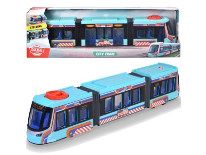 Kloubová tramvaj Siemens 41,5 cm Modré vozidlo MHD