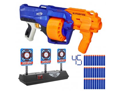 Nerf N-Strike Elite SurgeFire E0011 + elektronický terč + 30 šípů