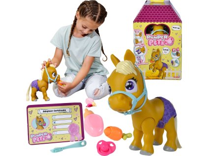 Interaktivní figurka poníka Pamper Petz Horse + doplňky Diaper Gang