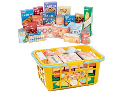 Nákupní košík na hračky s příslušenstvím pro dětské domácí spotřebiče 3+