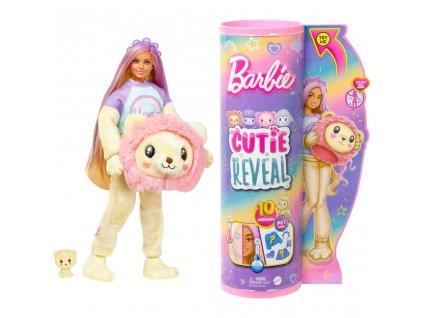 Barbie Cutie Reveal Barbie Lev + zvířátko HKR06