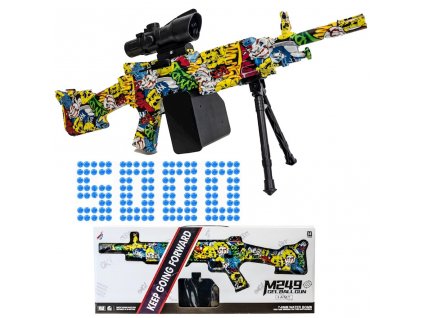 Automatická puška s grafikou Joker pro gelové kuličky M249