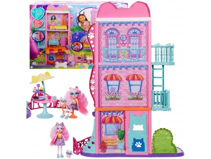 Enchantimals City House with Cafe set 71 cm + panenka